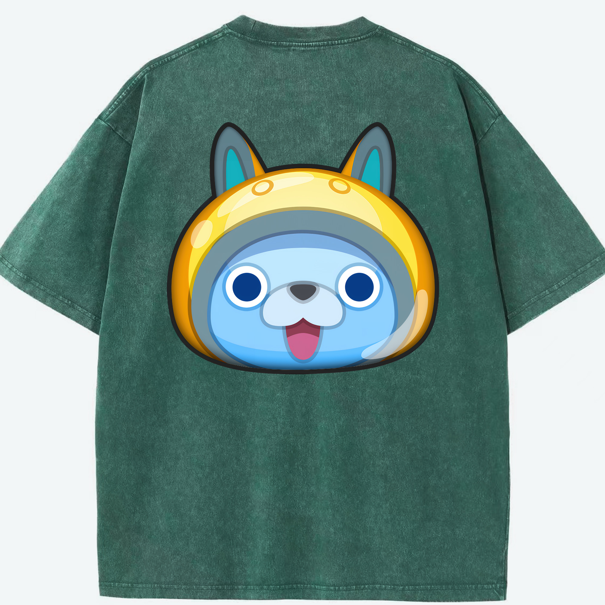 （画像用） 妖怪ウォッチ Yo-kai Watch 綿100% ヴィンテージ風 半袖Tシャツ（背面プリント）